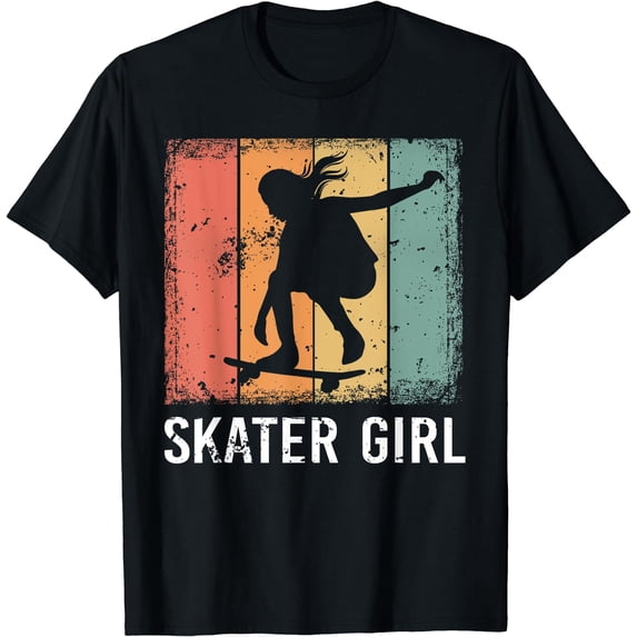 Cool Skater Art Women Girls Skateboarding Skateboard Skating T-Shirt Black 2X-Large