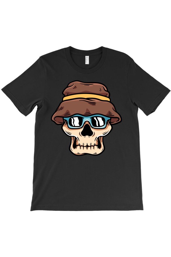 Cool Skeleton Head Graphic Tee, Funny Aesthetic Skeleton Head - Soft Touch, H49369 Unisex T-Shirt, Up to 5XL Available