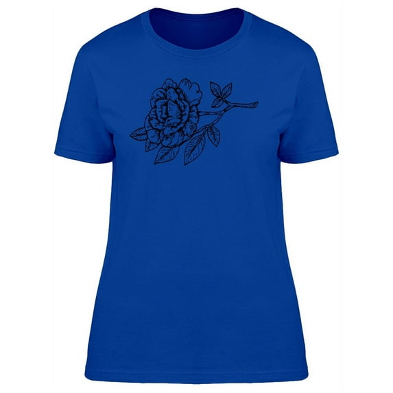 Cool Sketch Of A Rose T-Shirt Women -Image by Shutterstock, Female x-Large