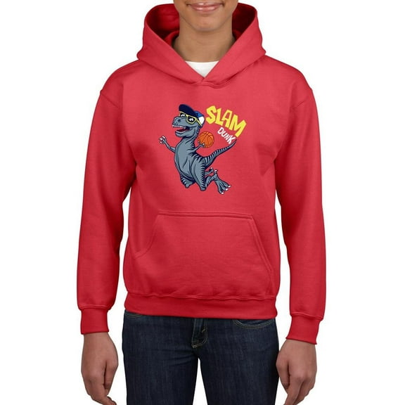 Cool Slam Dunkink Dino Hoodie Juniors -Image by Shutterstock,  Small