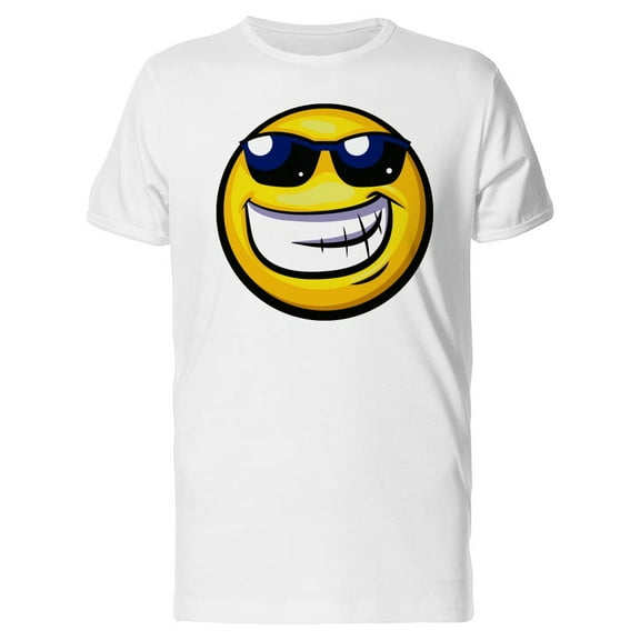Cool Smiley With Sunglasses T-Shirt Men -Image by Shutterstock, Male Medium