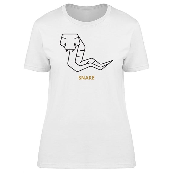 Cool Snake Doodle T-Shirt Women -Image by Shutterstock, Female x-Large