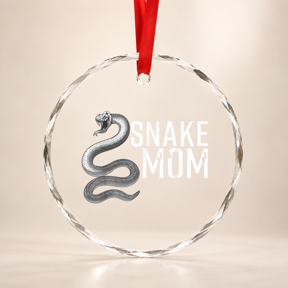 Cool Snake Mom Mother Ball Python Pet Corn Glass Ornament
