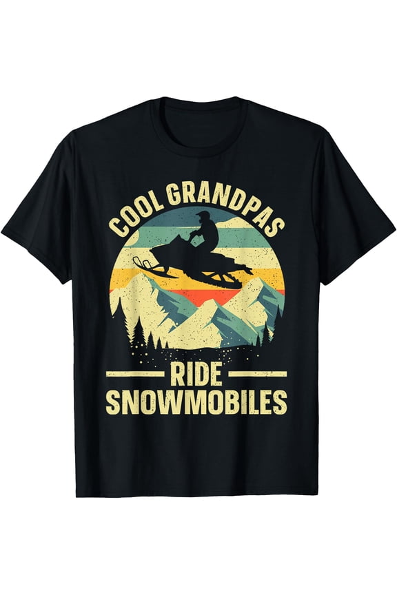 Cool Snowmobile Art For Men Grandpa Snowmobiling Snowmobile T-Shirt Unisex S-5XL Hot Trending Shirt, Vintage Birthday Gift