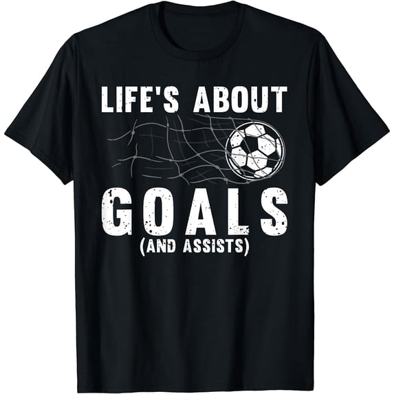 Cool Soccer For Men Women Soccer Lovers Player Football Goal T-Shirt Black X-Large