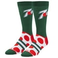 thumbnail image 1 of Cool Socks – 7UP Big Dots Crew Socks – Official Licensed Novelty Unisex Socks – Large Size Comfy, 1 of 6