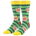 thumbnail image 1 of ODD SOX – Canada Dry Stripes Crew Socks – Official Licensed Novelty Unisex Socks – Large Size Comfy, 1 of 6