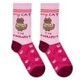 thumbnail image 1 of Cool Socks Cat Therapist Fun Print Novelty Crew Socks for Women, Size 5-10, 1 of 6
