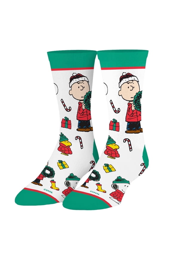 Charlie Brown Crew Socks Licensed Peanuts Socks Size Large for Men & Women- Nostalgic