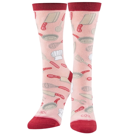 Cool Socks Chef Career Work Crew Socks, Size Medium