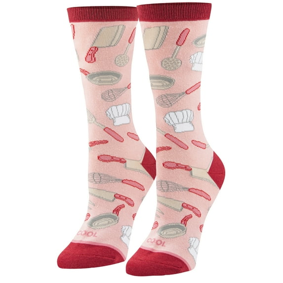 Cool Socks Chef Fun Print Novelty Crew Socks for Men & Women