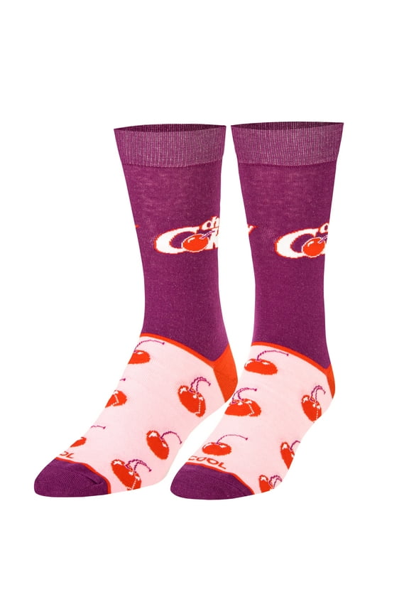 , Cherry Coca-Cola, Coke Socks for Men, Funny Novelty Prints, Large