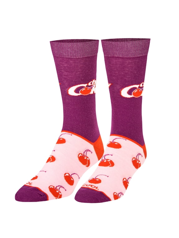 , Cherry Coca-Cola, Coke Socks for Men, Funny Novelty Prints, Large