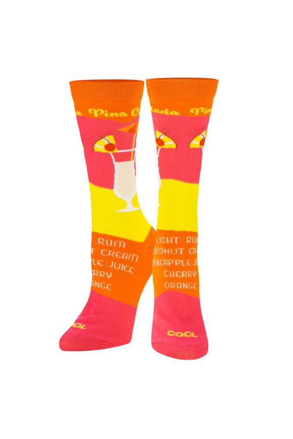 , Colorful Funny & Cute Novelty Socks for Women, Pina Colada Recipe