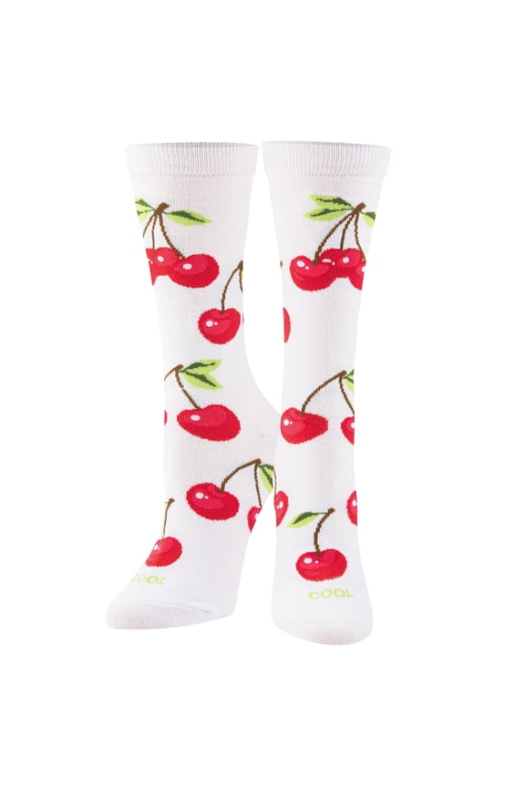 , Cute Fun Fruit Print Novelty Crew Socks for Women