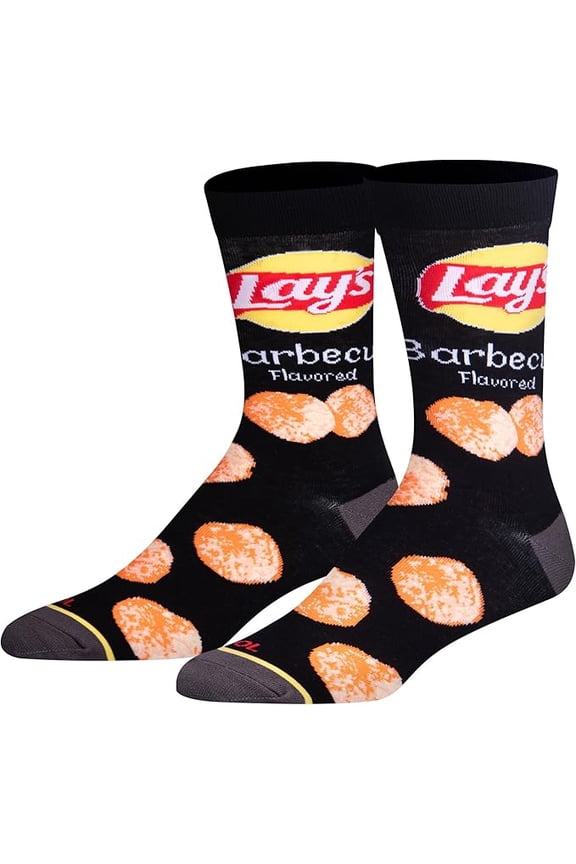 , Frito Lays Barbeque Chips, Fun Snack Food Novelty Gift Socks, Adult