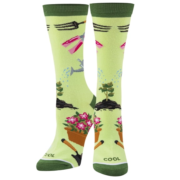 Cool Socks Gardening Career Work Crew Socks, Size Medium