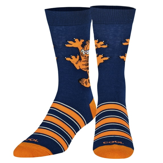 Cool Socks, Garfield Funny Men's Cartoon Character Crew Socks