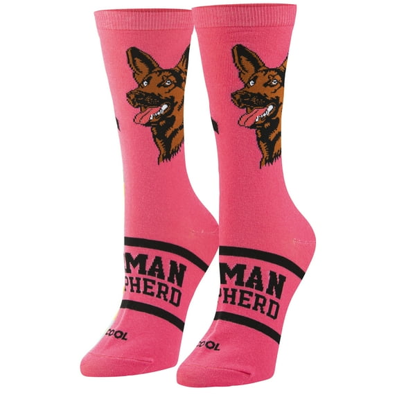 Cool Socks German Shepherd Fun Print Novelty Crew Socks for Women, Size 5-10