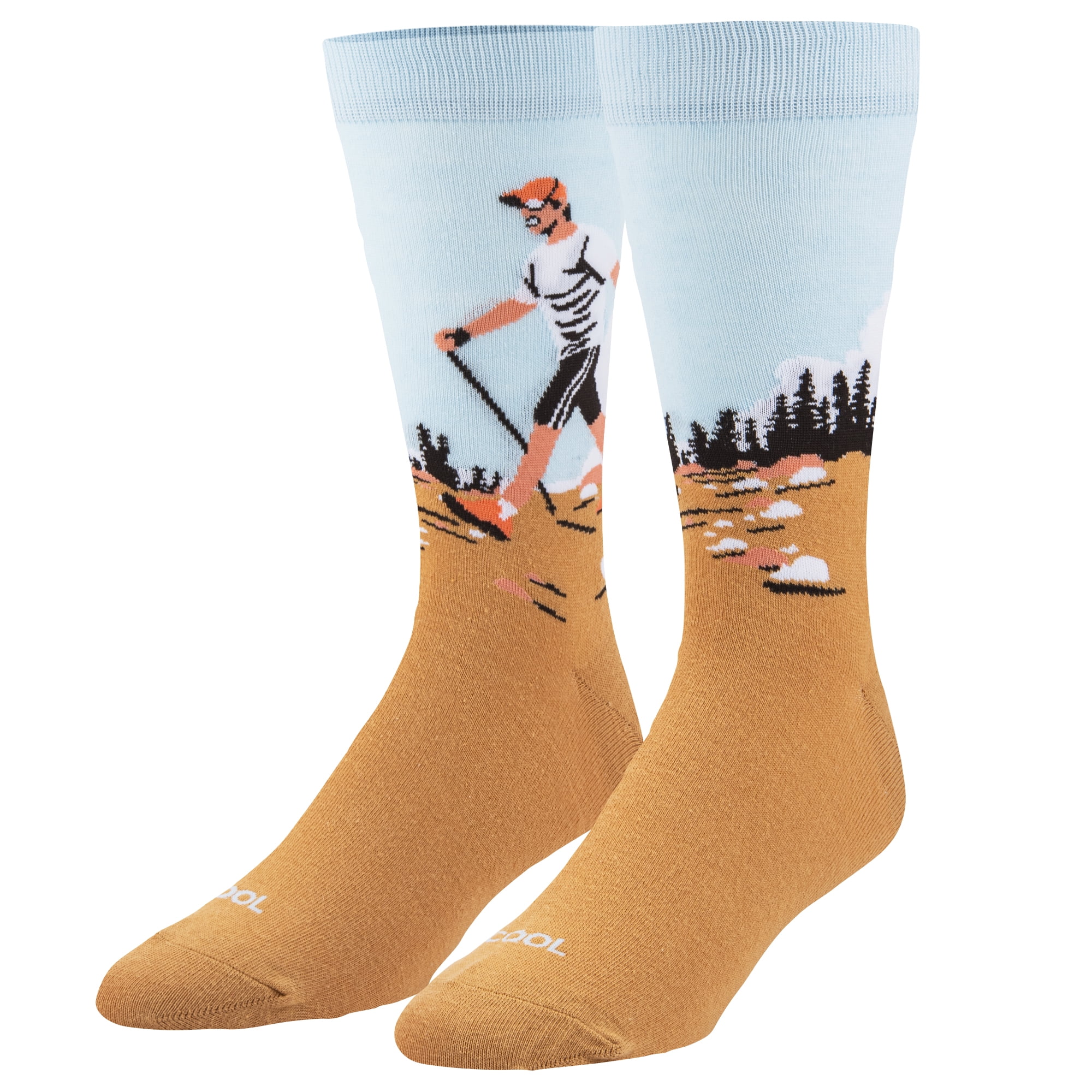 Cool Socks Hit The Trails Fun Print Novelty Crew Socks for Men & Women