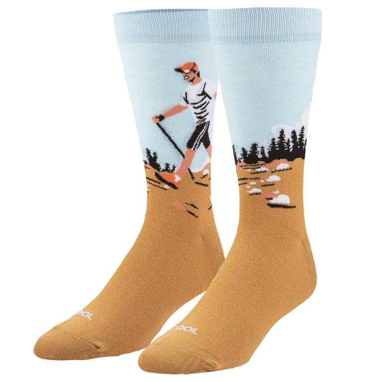 Cool Socks Hit The Trails Fun Print Novelty Crew Socks for Men & Women 
