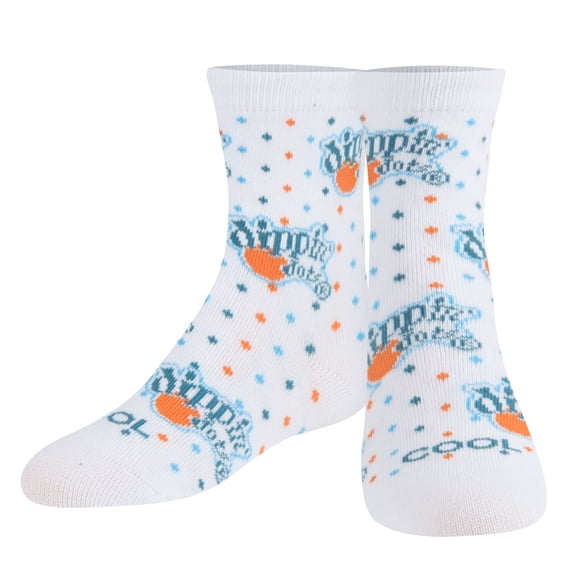 Cool Socks – Kids Dippin’ Dots Crew Socks – Official Ice Cream Merch with Colorful Print – Big Kids