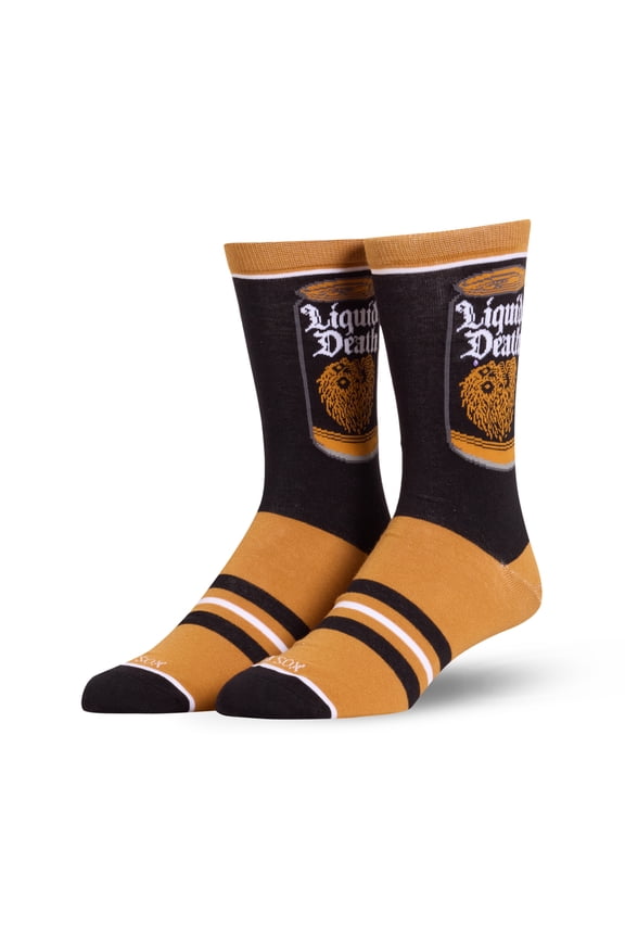– Liquid Death Sparkling Water Crew Socks – Size Large for Men & Women – Sparkling