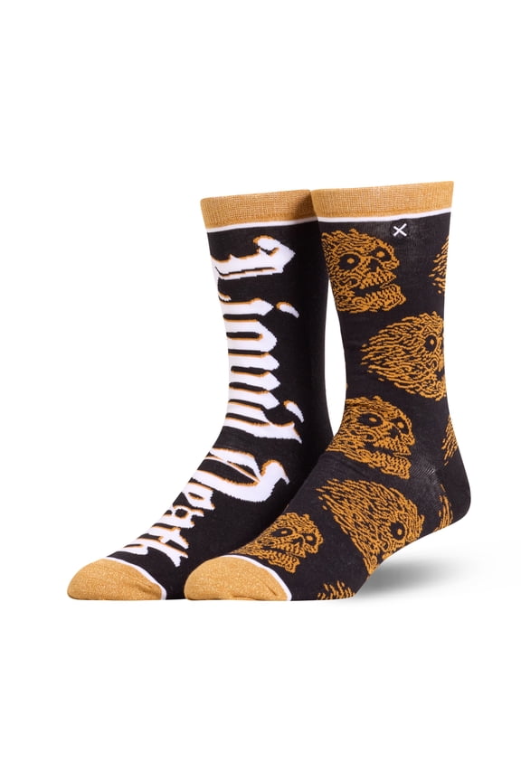 Cool Socks – Liquid Death Split Crew Socks – Size Large for Men & Women – Tallboy Skull-Can Graphic
