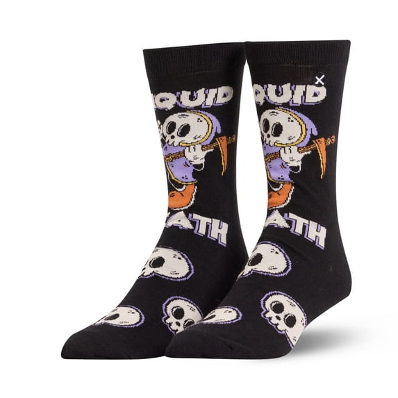 Cool Socks – Liquid Death Vintage Cartoon Crew Socks – Size Large for Men & Women – Official Water