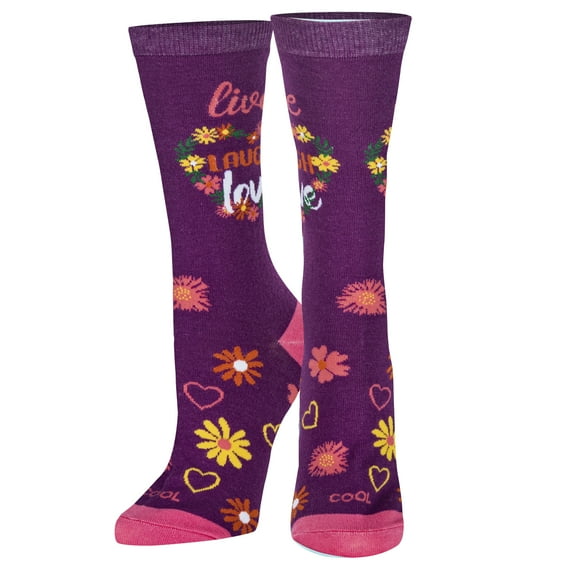 Cool Socks, Live Laugh Love Women's, Fun Novelty Crew Socks