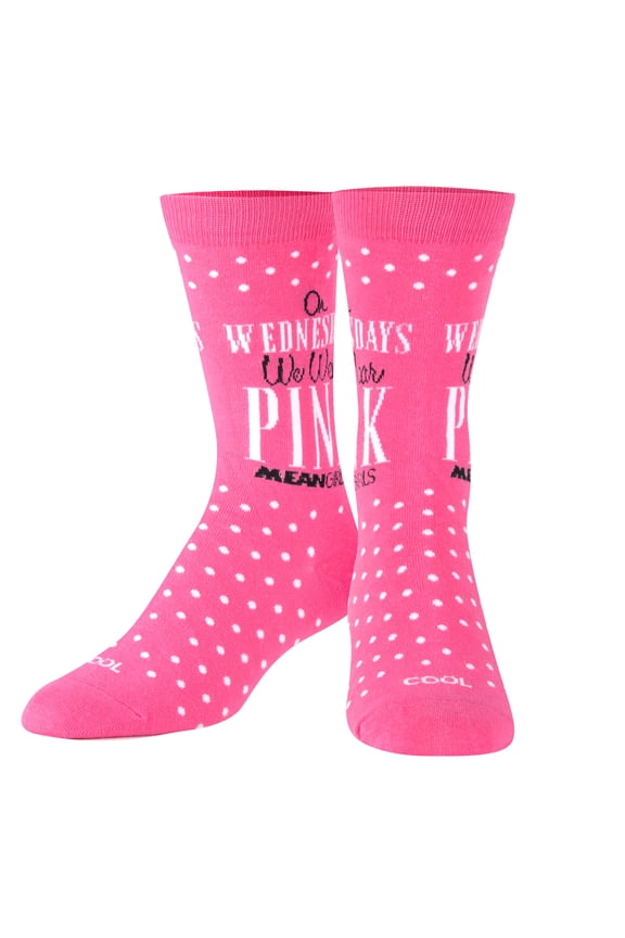 , Mean Girls Wear Pink Wednesday, Crew Sock, Funny Vibrant Print