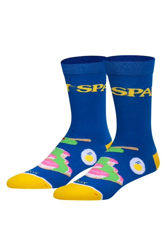Cool Socks – Spam Novelty Crew Socks Large for Men & Women – Fun Food Gift, Bold Everyday Sock Style