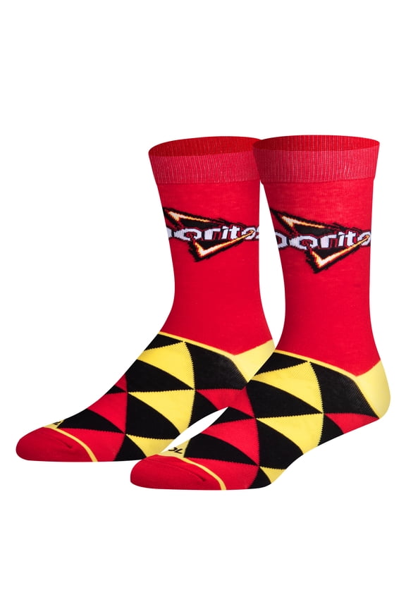 , Men's Funny Graphic Novelty Sock, Doritos Nacho Cheese, Adult Large