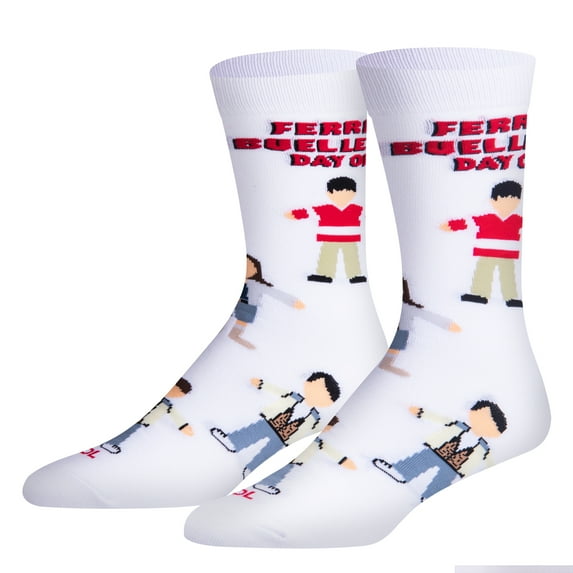 Cool Socks – Ferris Buellers Day Off – Novelty Crew Socks – Unisex Crew Socks Large – Officially