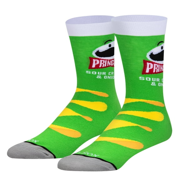 Cool Socks, Men's Funny Novelty Socks, Pringles Sour Cream & Onion Crew, Adult