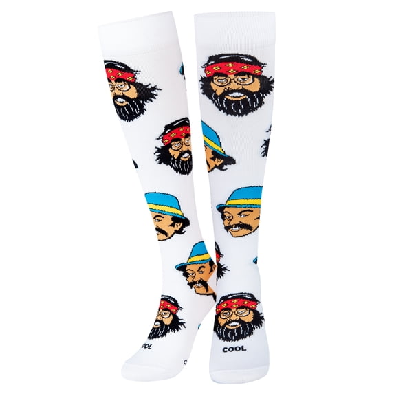 Cool Socks – Cheech & Chong – Knee High Length Compression Socks – 15–20 mmHg – Officially Licensed