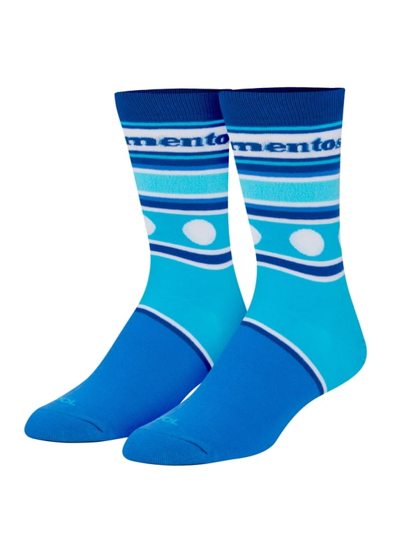 Cool Socks Mentos Stripes Candy Fun Crew Socks, Size Medium