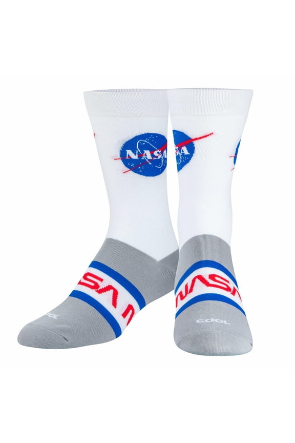 , NASA Logo Badges, Mens Womens Crew, Funny Graphic Print, Large