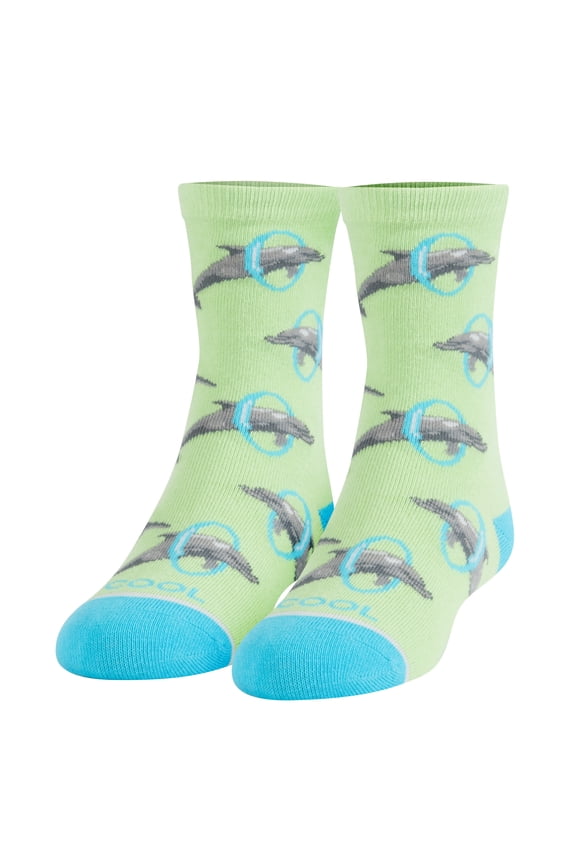 Kid's Novelty Crew Socks, Dolphins, Size 7-10 Years