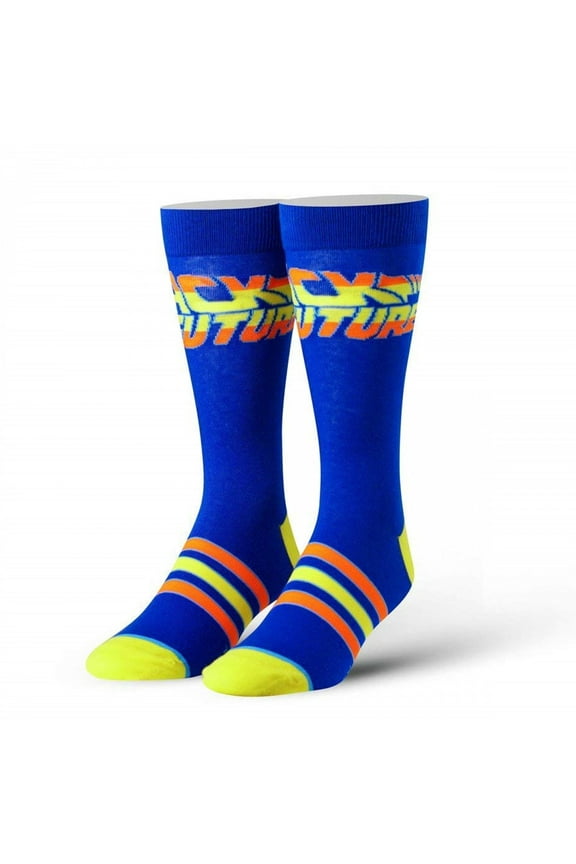 Cool Socks Novelty Crew Socks Men's Women's, Back to the Future, Graphic Print, Large