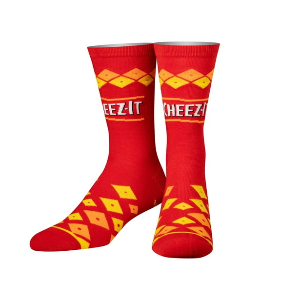 Cool Socks – Cheez-It Crackers Crew Socks for Men & Women – Official Licensed Snack-Themed Novelty