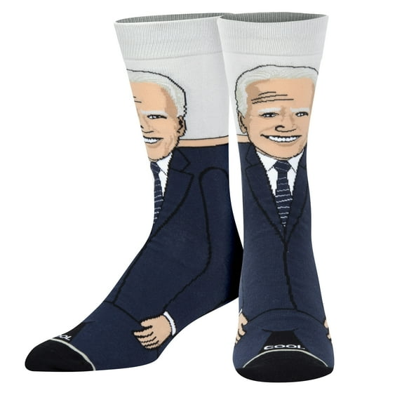 Cool Socks Novelty Crew Socks Men's Women's, Joe Biden, Graphic Print, Large