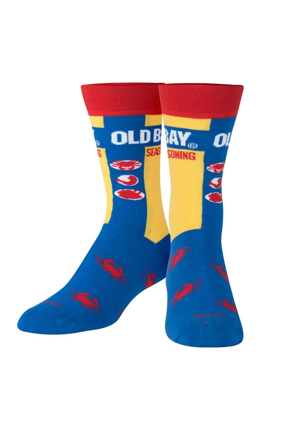 Old Bay Seasoning Crew Socks Spicy Graphic Print for Men & Women Novelty Seasoning Brand