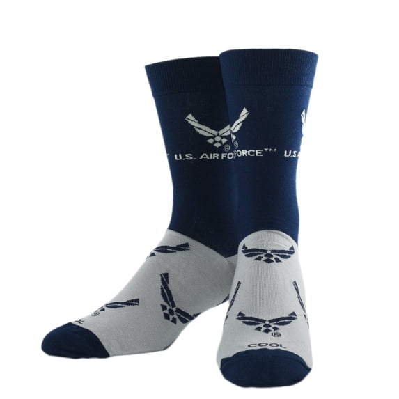 Cool Socks US Air Force Military Patriotic Crew Socks, Size Large