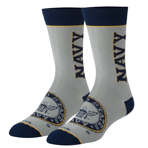 Cool Socks US Navy Novelty Crew Socks Official USA Licensed Military Graphic Unisex Large Soft