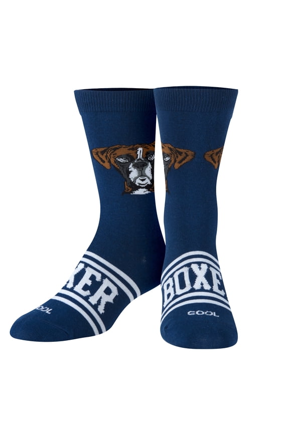 Novelty Crew Socks Women's Boxer Dog Breed, Graphic Print, Large