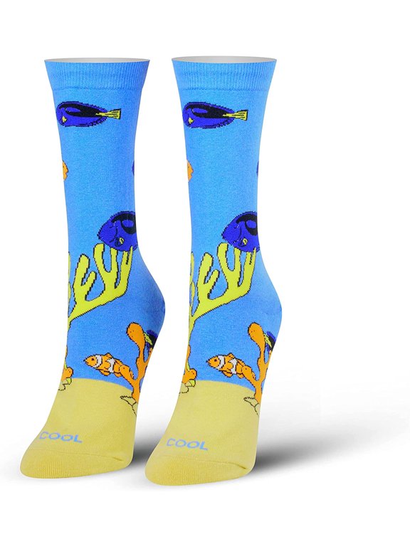 Cool Socks Nemo Animal Wildlife Crew Socks, Size Medium