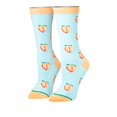 thumbnail image 1 of Cool Socks Novelty Crew Socks Women's Peaches, Graphic Print, Large, 1 of 2