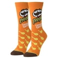 thumbnail image 1 of Cool Socks Novelty Crew Socks Women's Pringles Chips Cheddar Cheese, Graphic Print, Large, 1 of 7