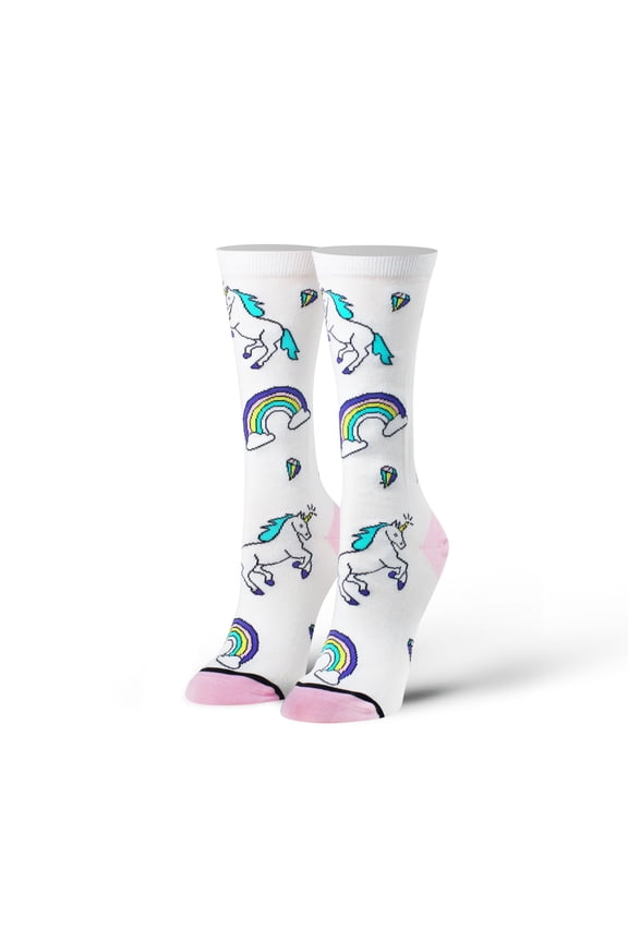 Cool Socks Unicorn Animal Wildlife Crew Socks, Size Medium